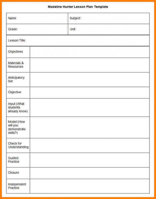 blank lesson plan template pdf