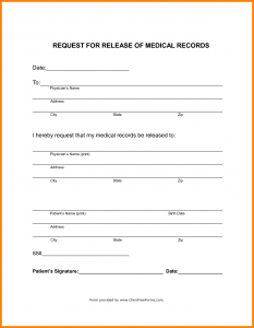 blank medical records release form blank medical records release form