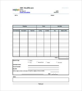 blank medical records release form medical invoice template free download