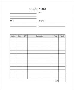 blank money template credit memo template pdf format
