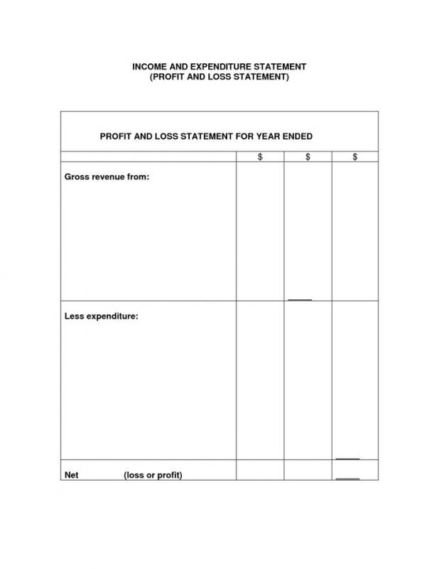 blank profit and loss statement pdf
