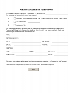 blank receipt form document acknowledgement receipt form