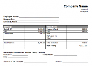 blank receipt template uncategorized interesting payslip template sample with blank filled space and earnings and deductions in table format