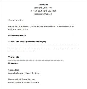 blank resume template blank resume template