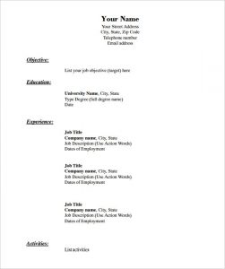 blank resume templates for microsoft word blank resume template chronological format in pdf download