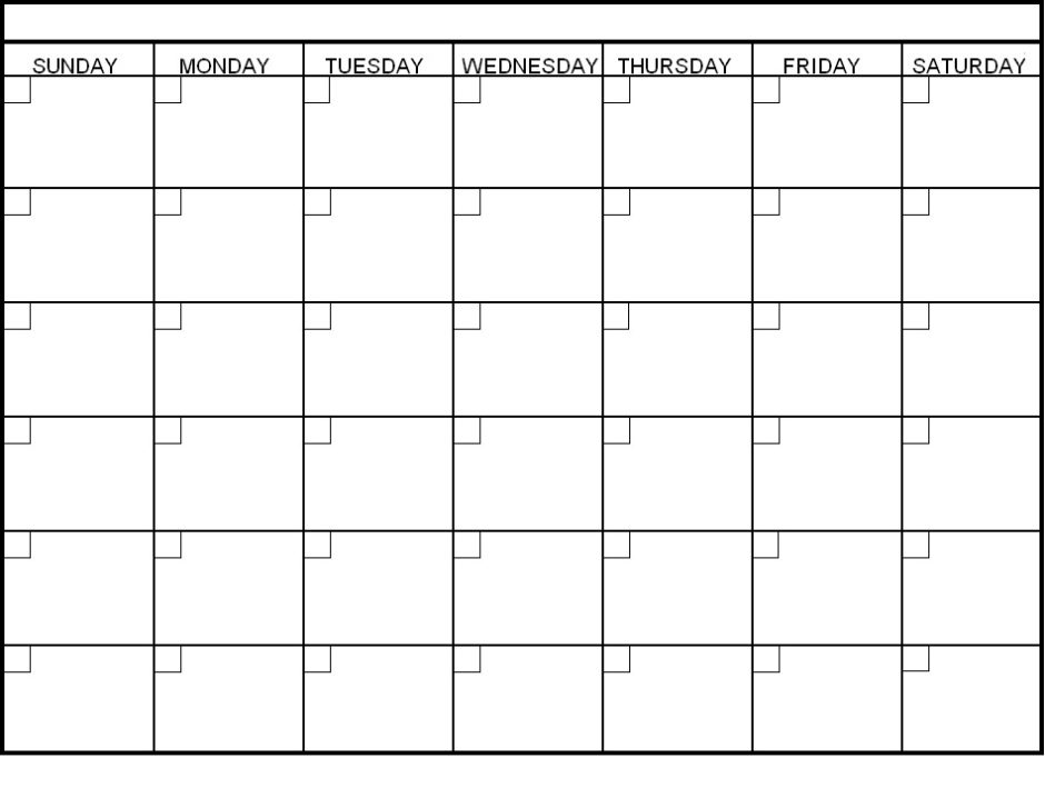 blank schedule template