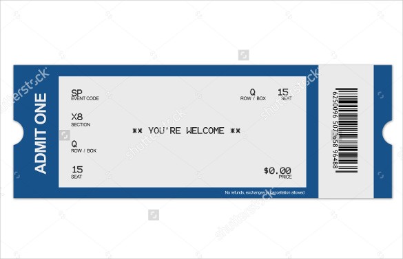blank ticket template