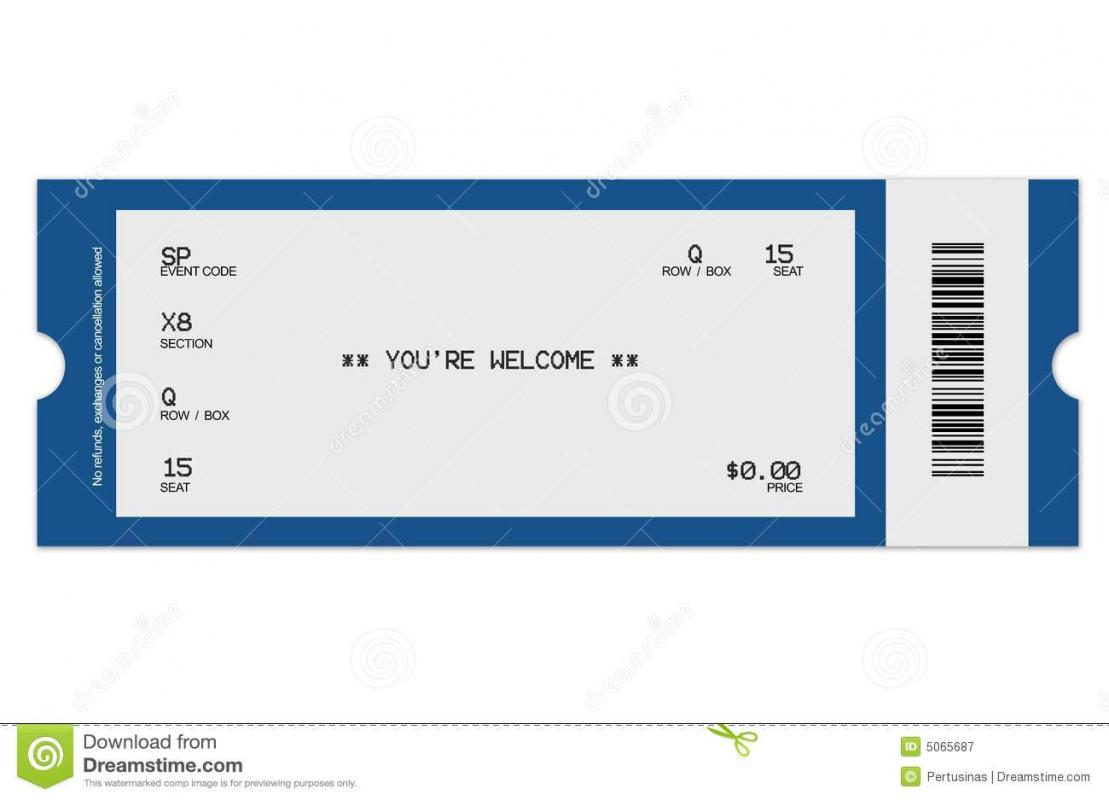blank ticket template