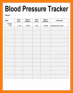 blood pressure recording chart blood pressure record sheet
