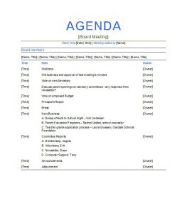 board meeting agenda template uncategorized excellent agenda board meeting template example with members and items