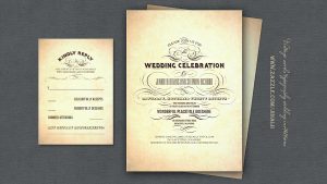 boarding pass invitation vintage wedding invitation swirls script chic