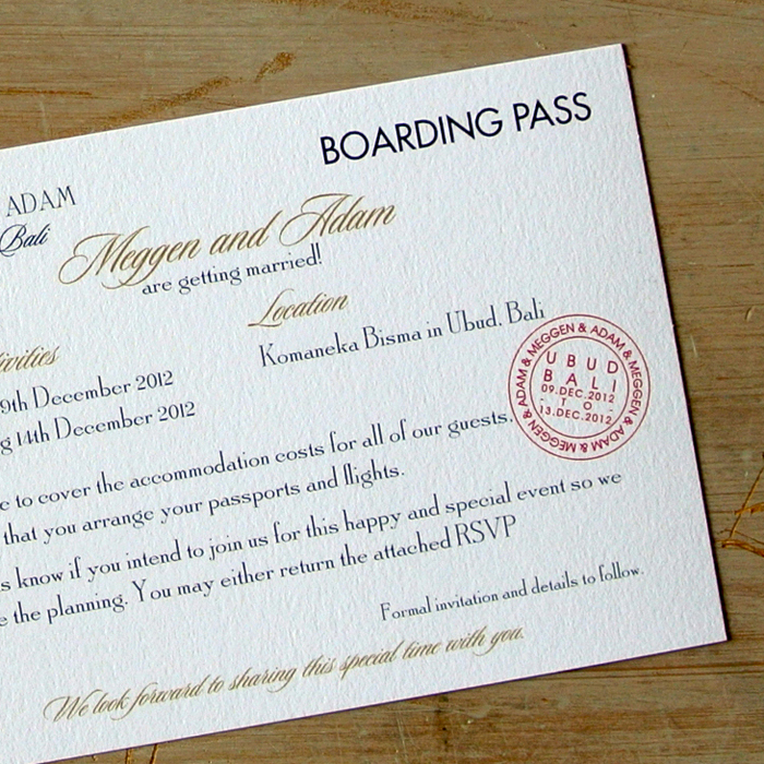 boarding pass invitations