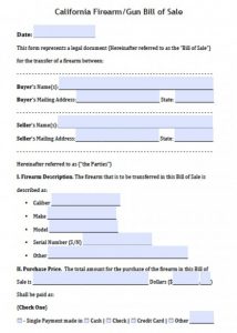 boat bill of sale template california firearm bill of sale form x