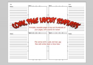 book layout template comic book layout template
