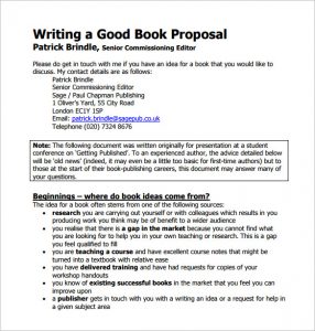 book proposal template writing a good book proposal pdf downlaod