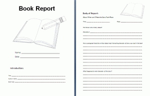 book report example book report template