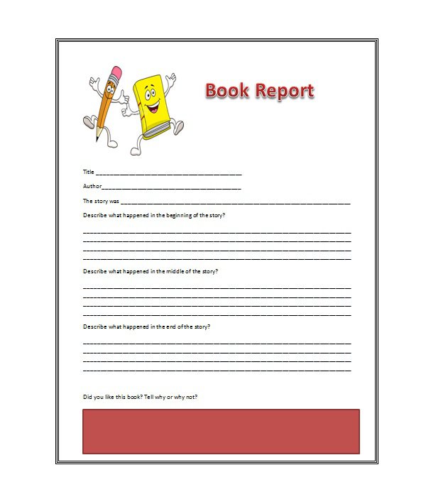 book report format