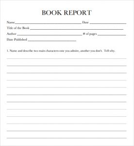 book report format book report template image 3