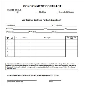 booth rental agreement tgs consignment contract