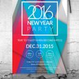 bottles mock up beautiful new year party poster template