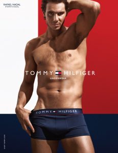 brand ambassador contract rafael nadal for tommy hilfiger underwear campaign
