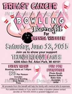 breast cancer flyer breast cancer bowling benefit flyer