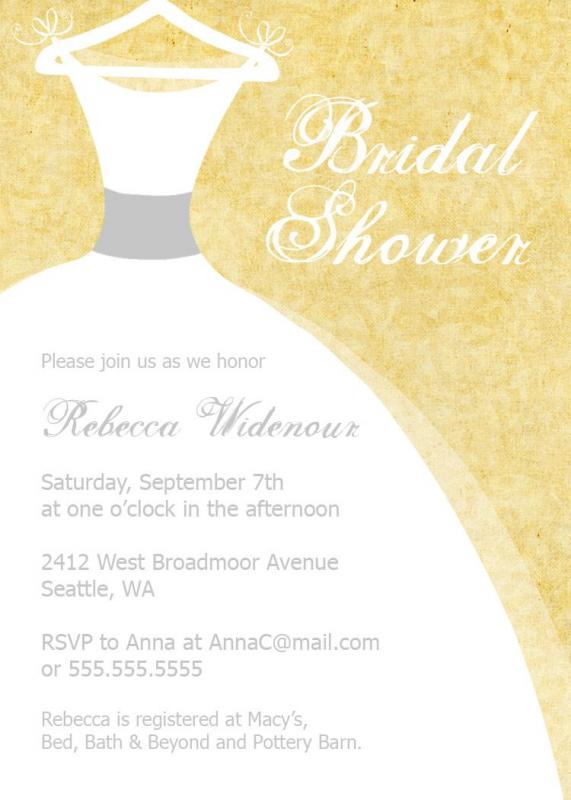 bridal shower invitation template