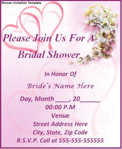 bridal shower invitation templates microsoft word