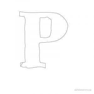bubble letter stencils coloring alphabet stencil p