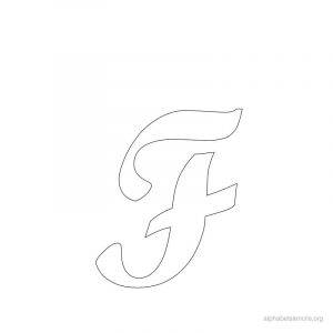 bubble letter stencils cursive alphabet stencil f