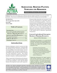 business agreement sample agricultural business planning templates and resources