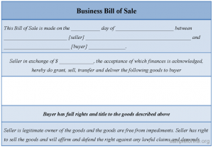business bill of sale business bill of sale form