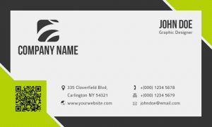 business card format front