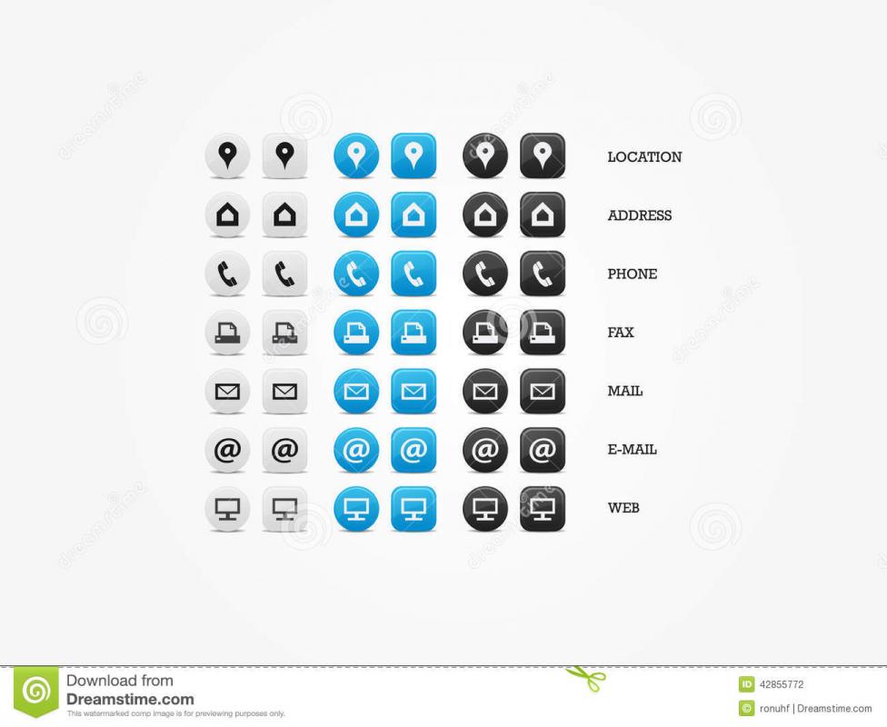 business card icons