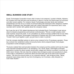 business case study business case study example