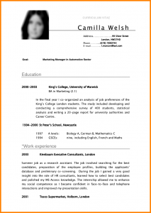 business contract template curriculum vitae english student ffbdfbfc