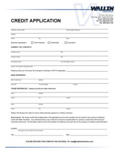business credit application form business credit application form