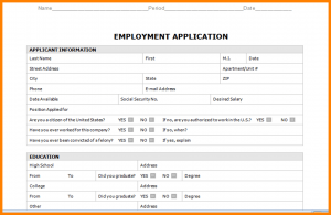 business credit application template sample job application form word document