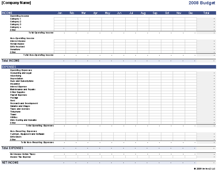 business expense template