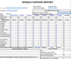 business expense template weekly expense sheet