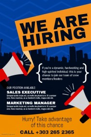 business flyer template hiring poster template babbcafbfe