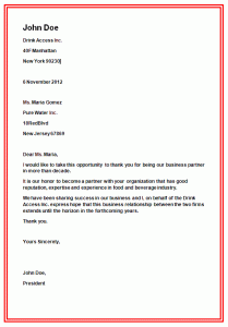 business form letter formal letter layout business letter format
