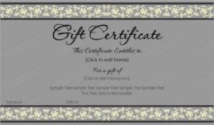business gift certificate template printabe free gift certificate template word x