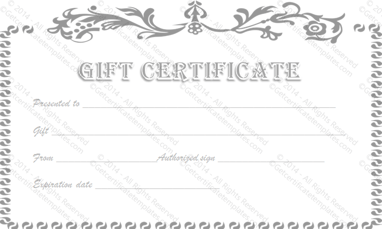 business gift certificate template