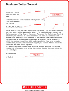 business letter form business letter format