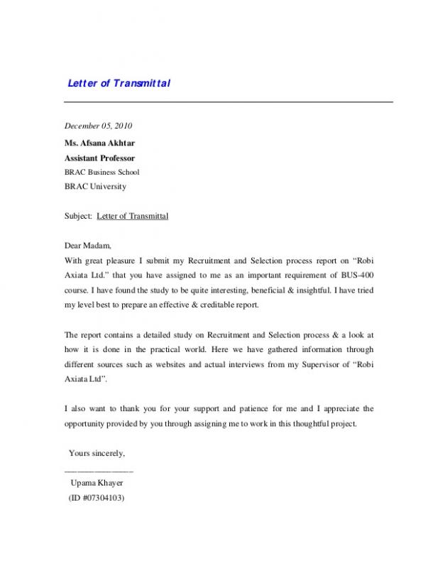 business letter of recommendation