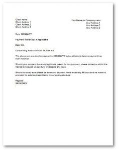 business letter templates late payment letter