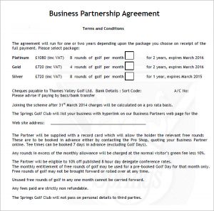 business partnership agreement business partnership agreement download