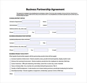 business partnership agreement business partnership agreement simple