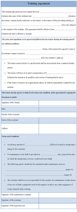 business partnership agreement template training agreement template